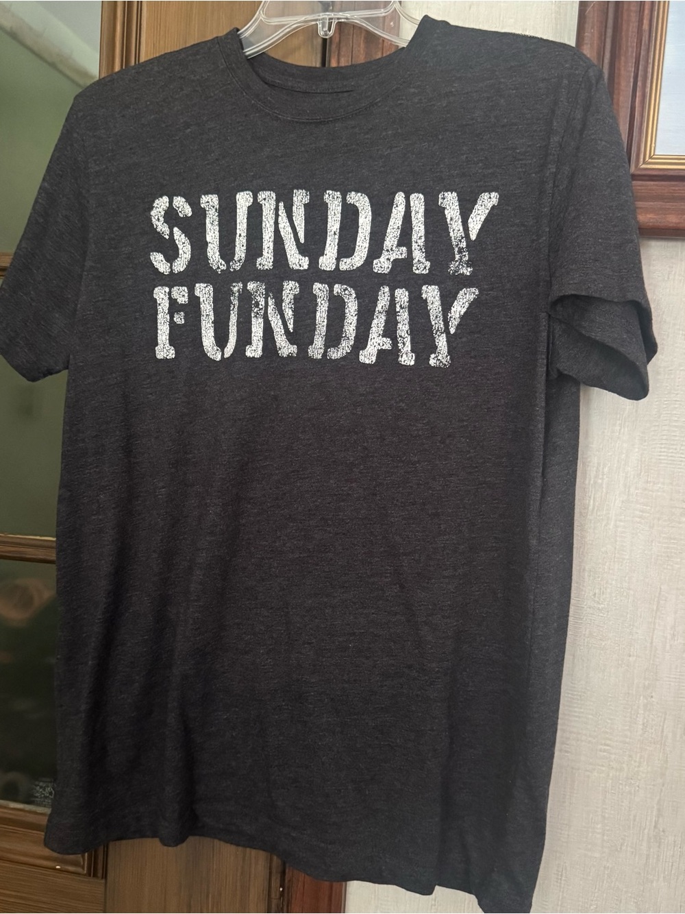 State of Mine Charcoal Short Sleeve Tee with White 'SUNDAY FUNDAY' Graphic